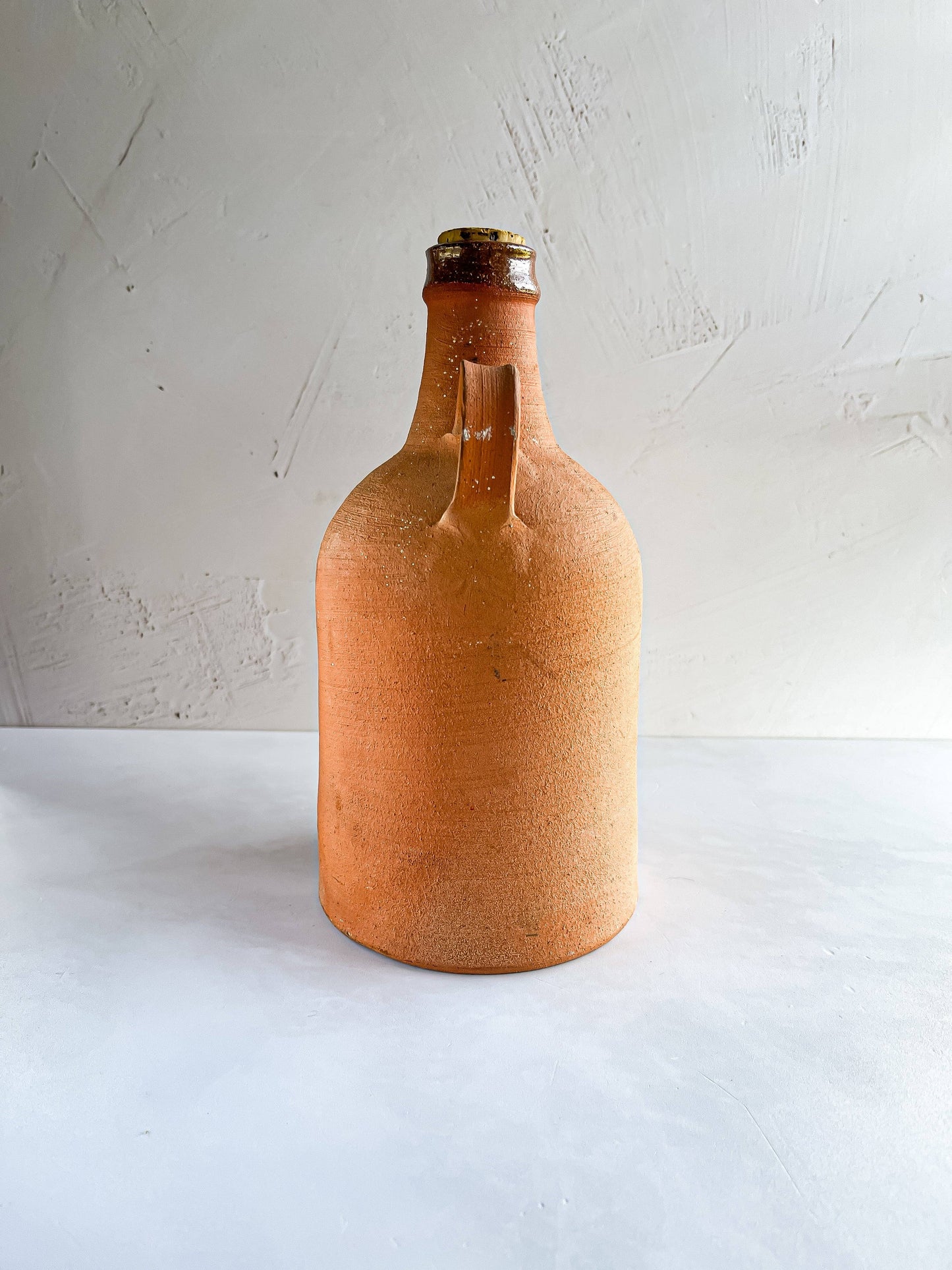Vintage Terracotta Jug with Cork Stopper - SOSC Home