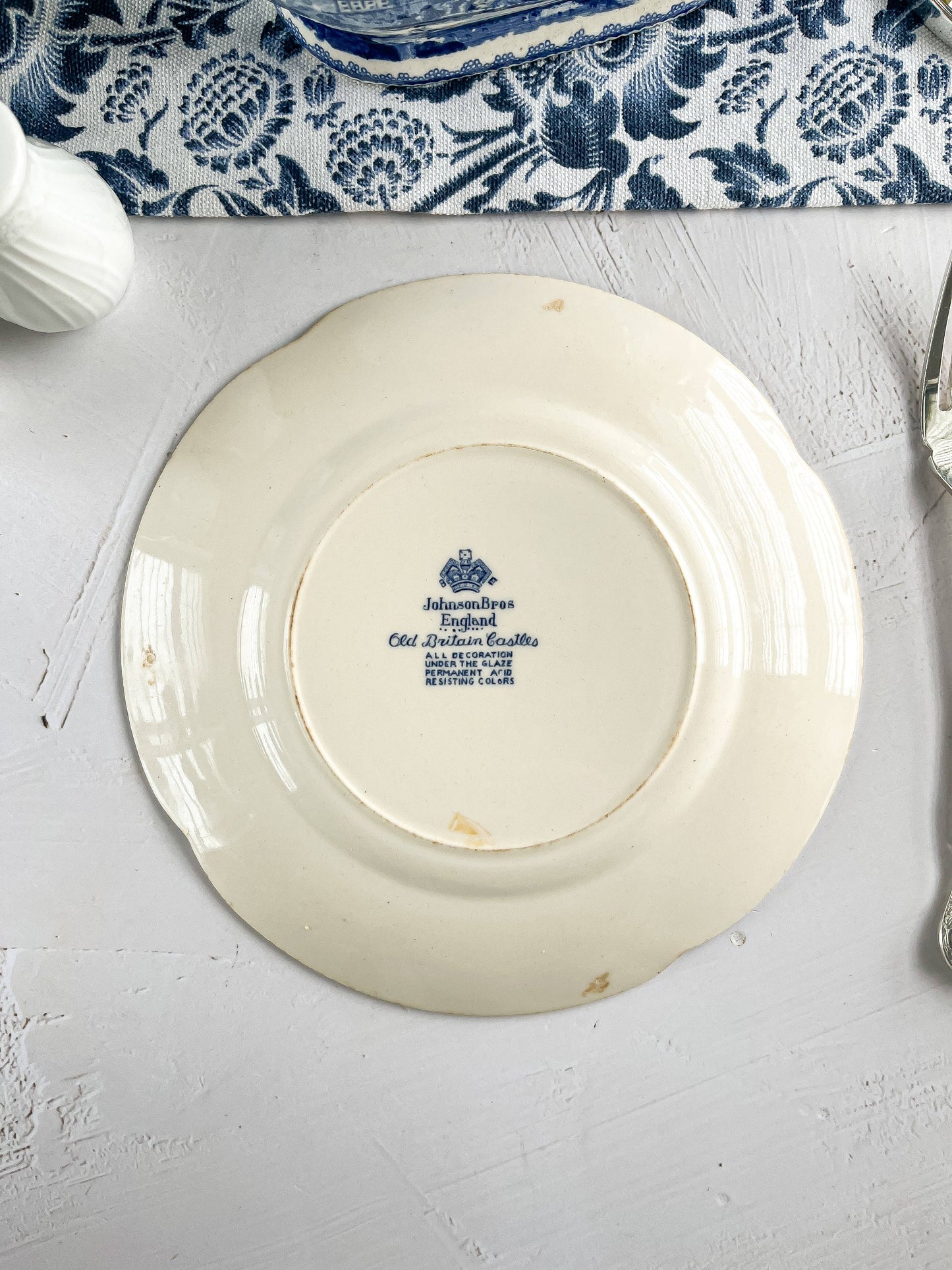 Johnson Bros Old Britain Castles Bread & Butter Plate - ‘City of Exeter in 1792’ Design (Older Version) - SOSC Home