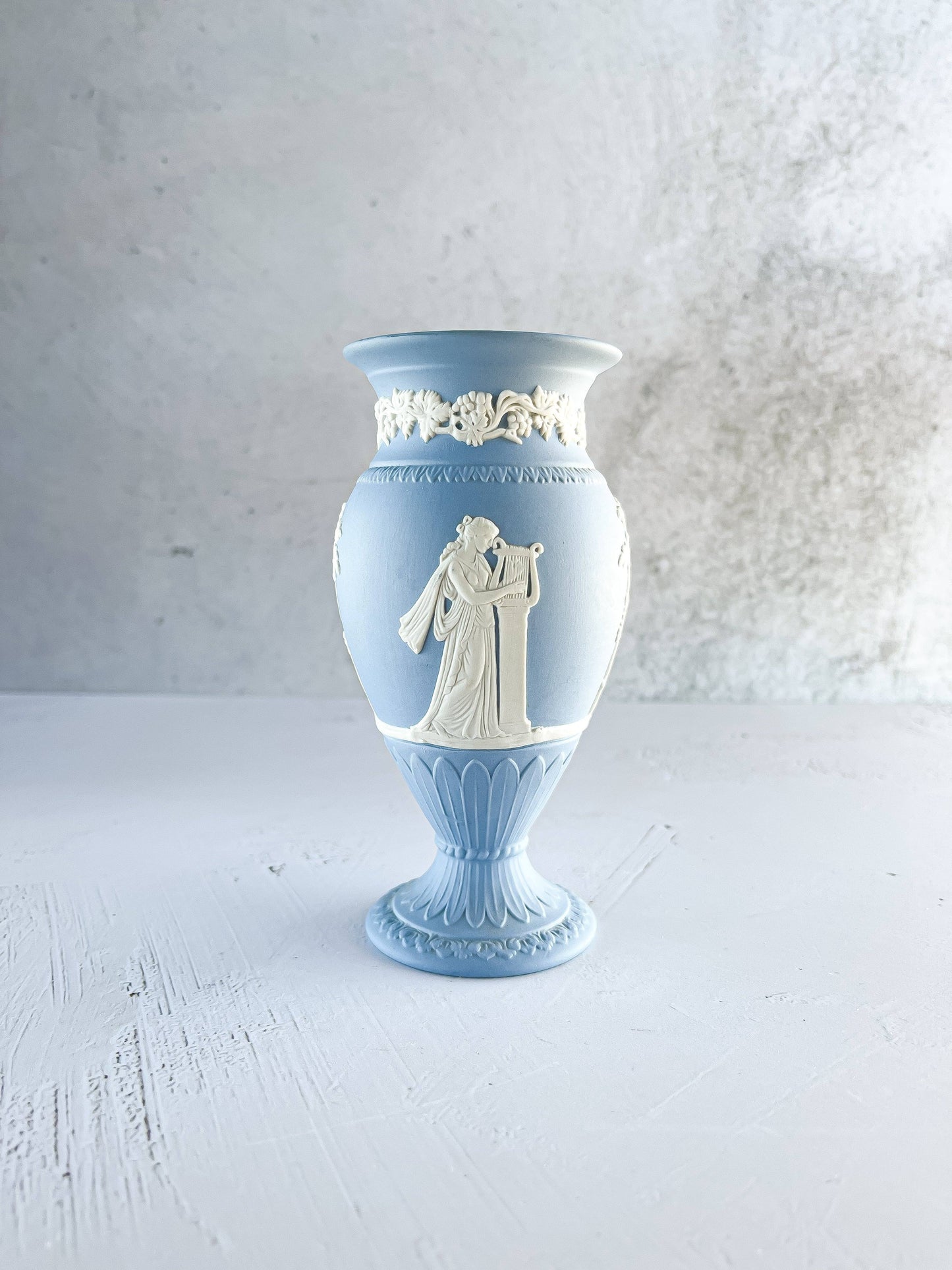 Wedgwood Jasperware Pale Blue Terpsichore Vase - SOSC Home
