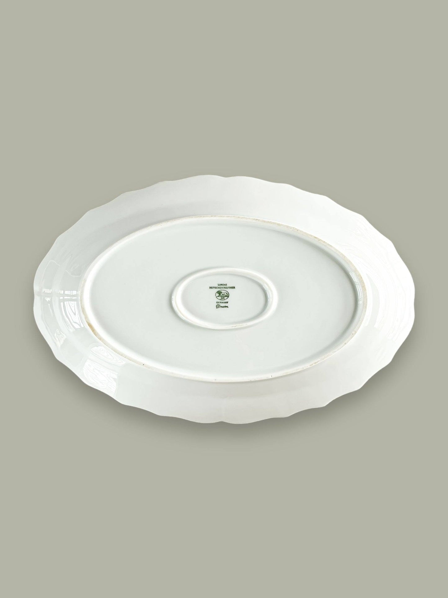 Hutschenreuther 38cm Oval Serving Platter - ‘Dresden’ Collection in All White - SOSC Home