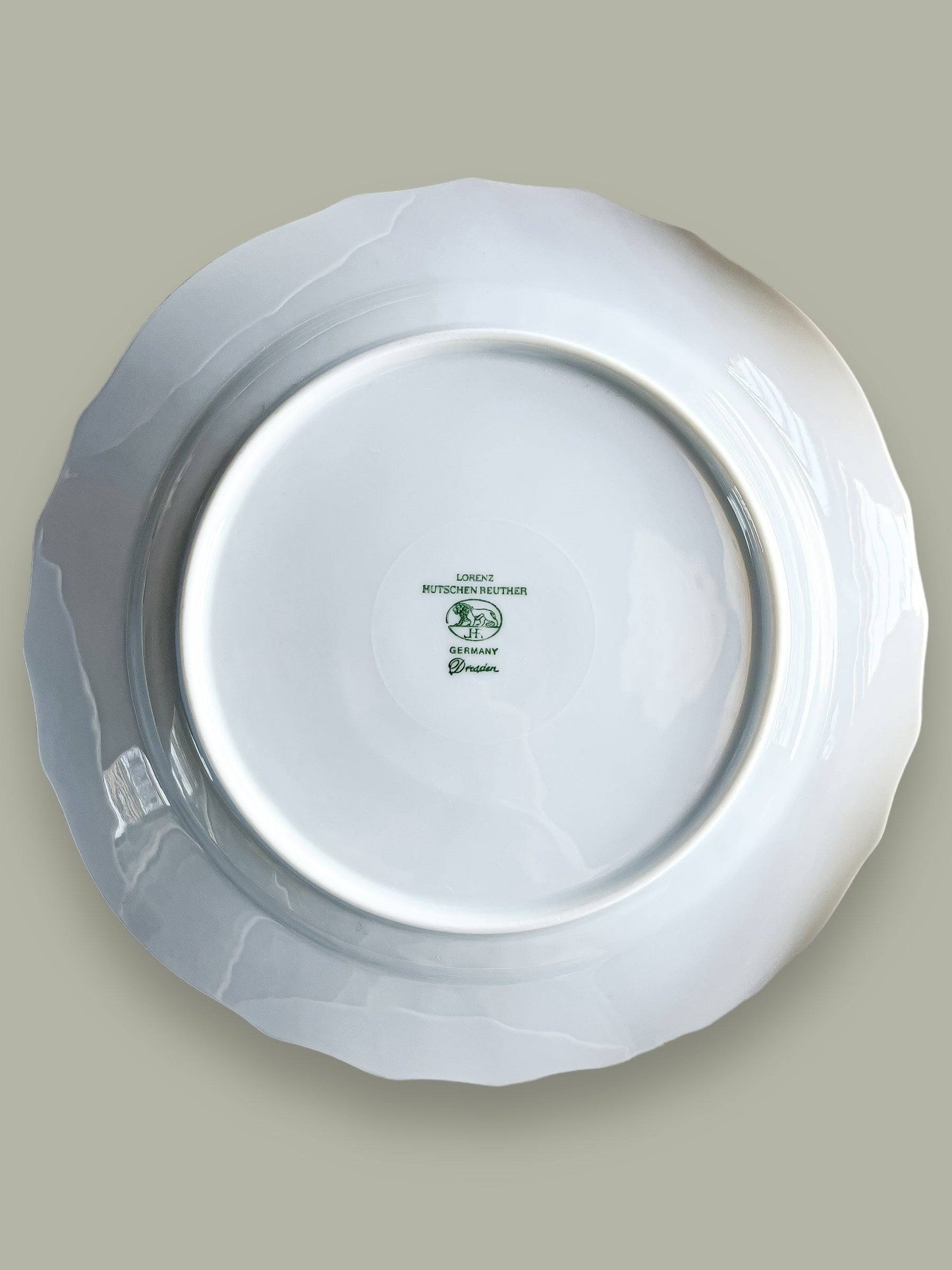 Hutschenreuther Salad Plate Set of 6 - 'Dresden' Collection in White - SOSC Home