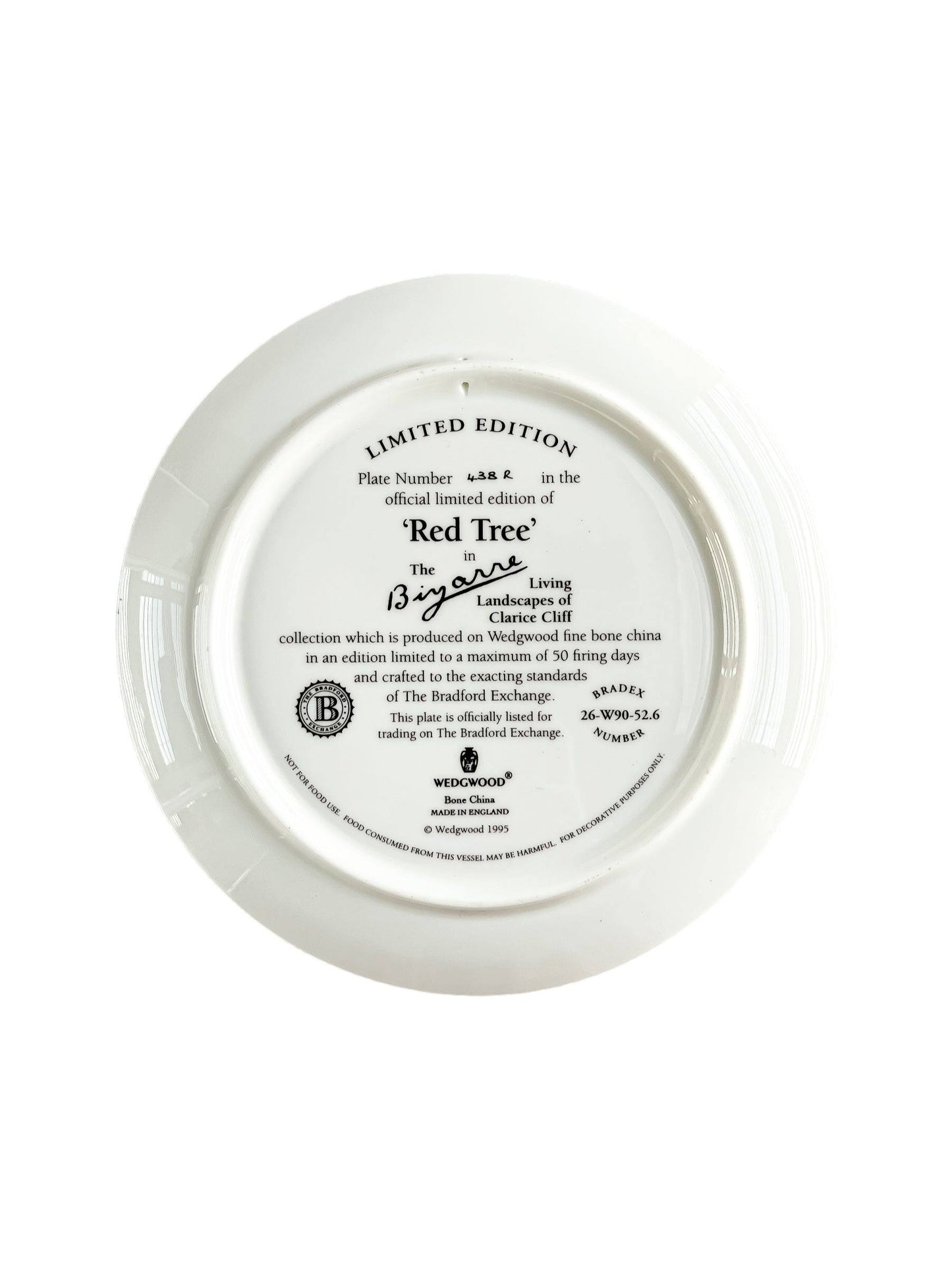 Wedgwood Clarice Cliff Bizarre Ware Limited Edition Plate - 'Red Tree' Design - SOSC Home