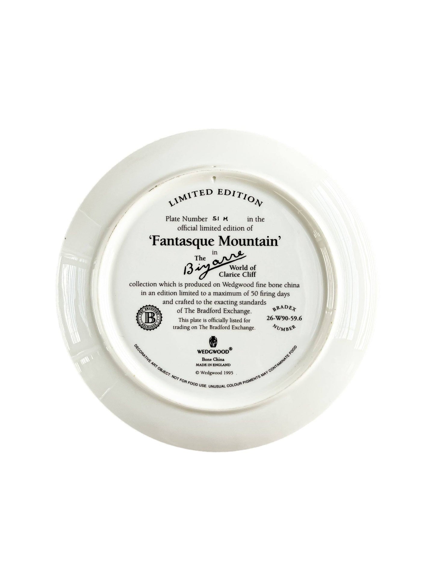 Wedgwood Clarice Cliff Bizarre Ware Limited Edition Plate - ‘Fantasque Mountain’ Design - SOSC Home