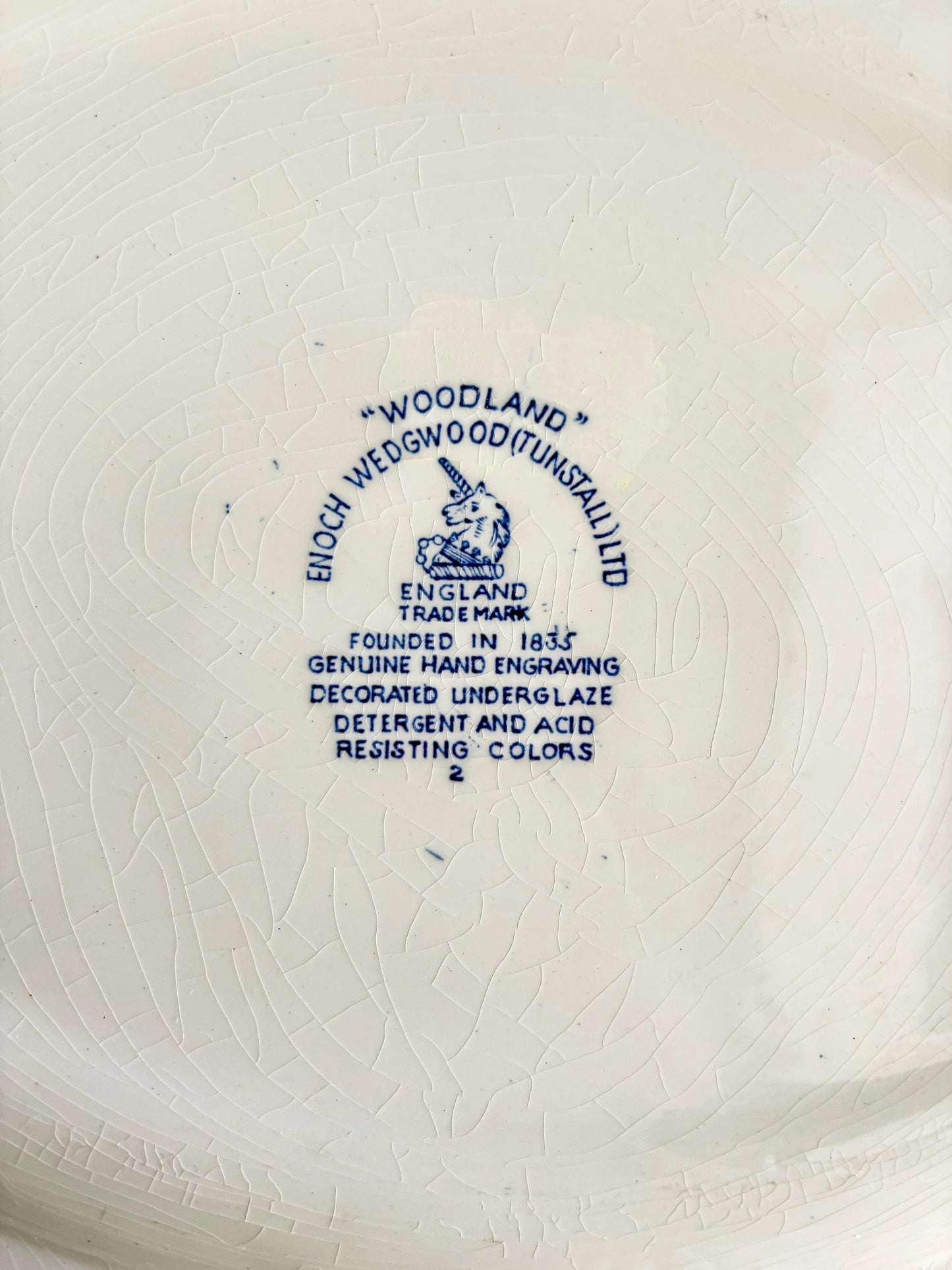 Enoch Wedgwood Medium Platter | 'Woodland' Blue Collection - SOSC Home