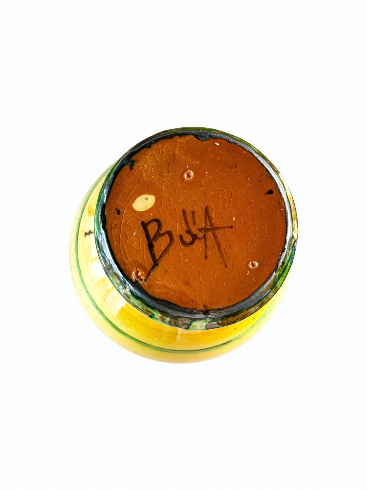 French Hand-Painted Vase | Olive Motif - SOSC Home