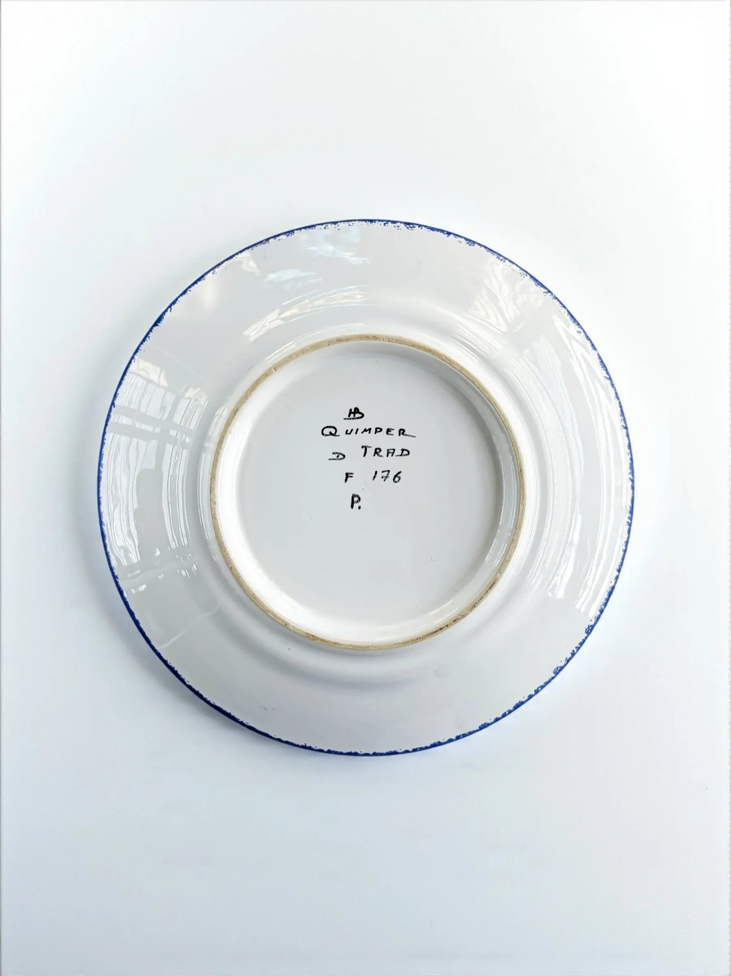 HB Quimper ‘Tradition Bretonne’ Bread & Butter Plate | Femme au Bouquet Design - SOSC Home