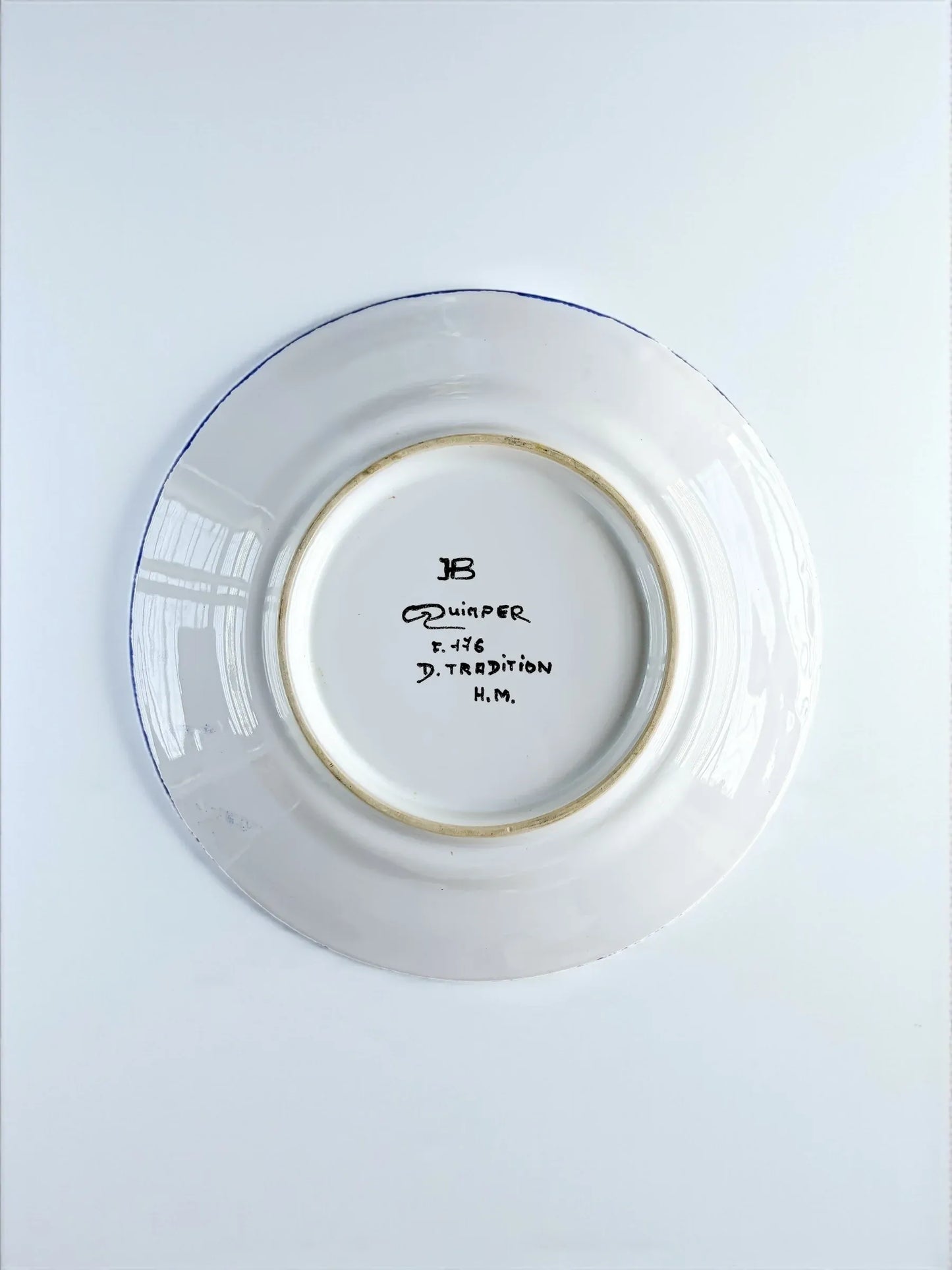 HB Quimper “Tradition Bretonne” Bread & Butter Plate | Homme au Bâton Design - SOSC Home