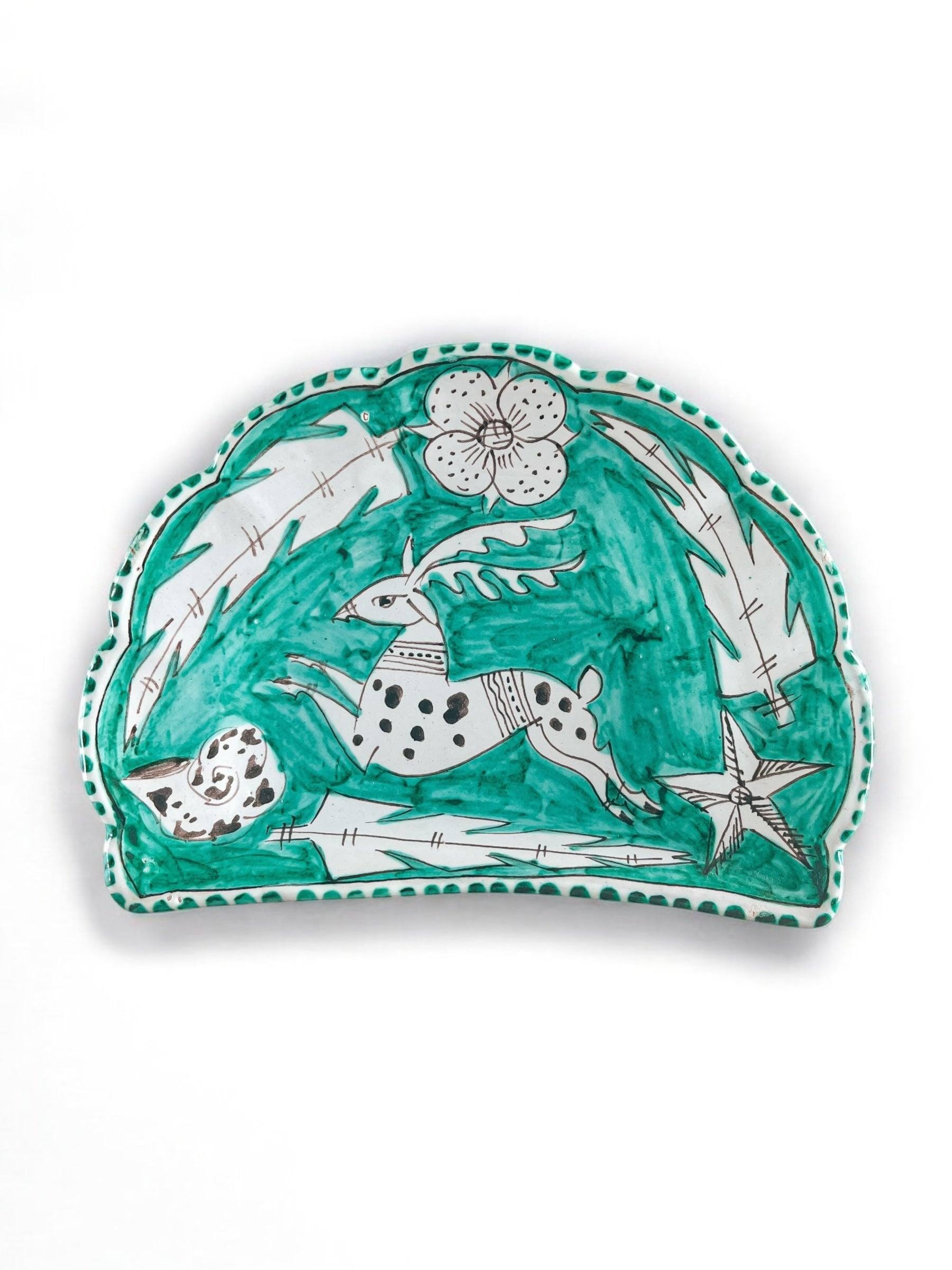 Italian Crescent Dish – Attributed to I.C.A.V. Giordano Vietri 