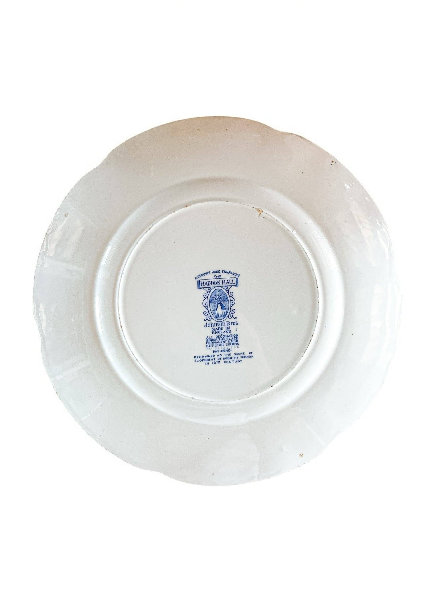 Johnson Bros Dinner Plate – 'Haddon Hall' in Blue Collection - SOSC Home