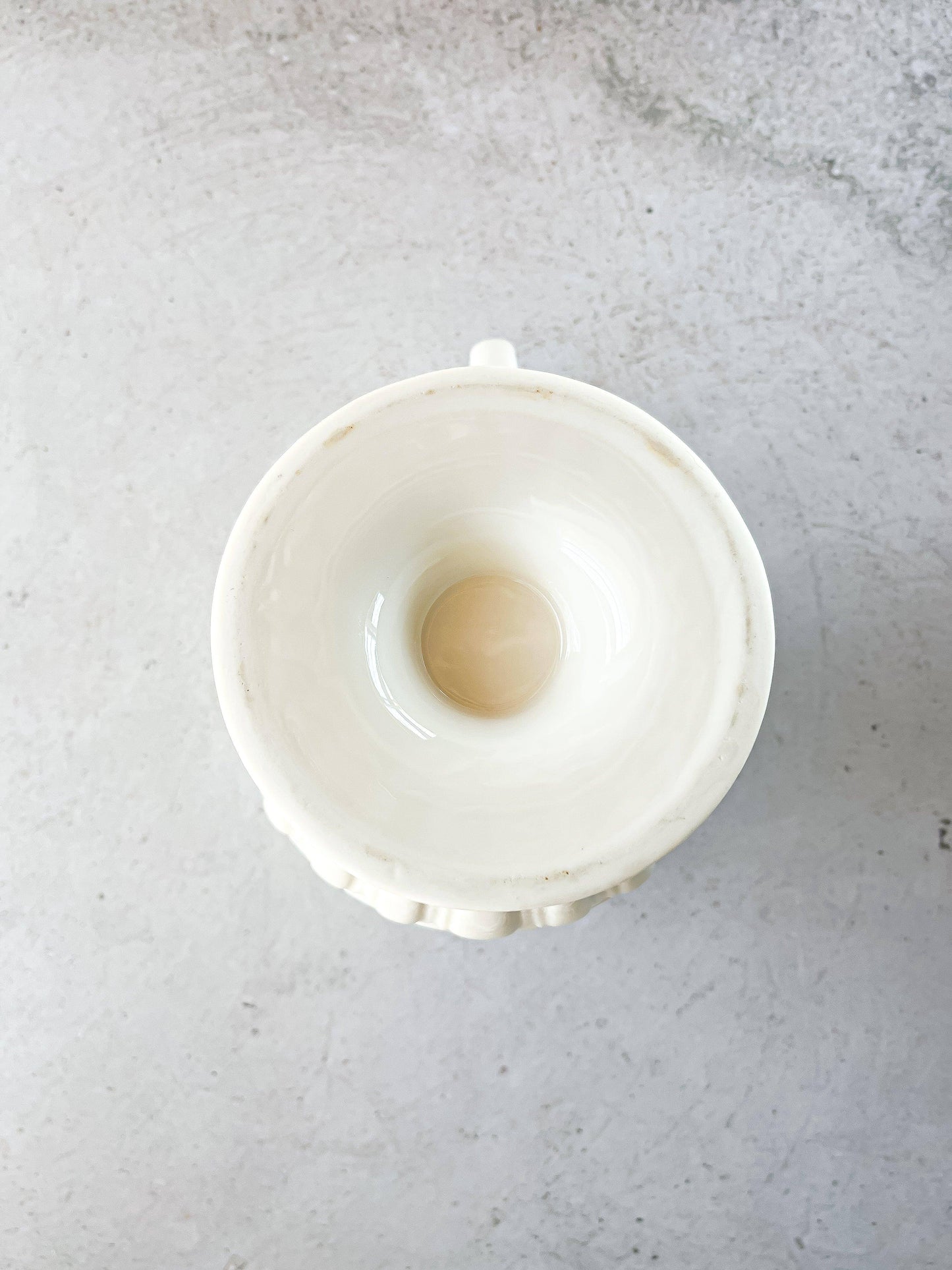 Oversized Creamware Ceramic Creamer with Classical Motifs - SOSC Home