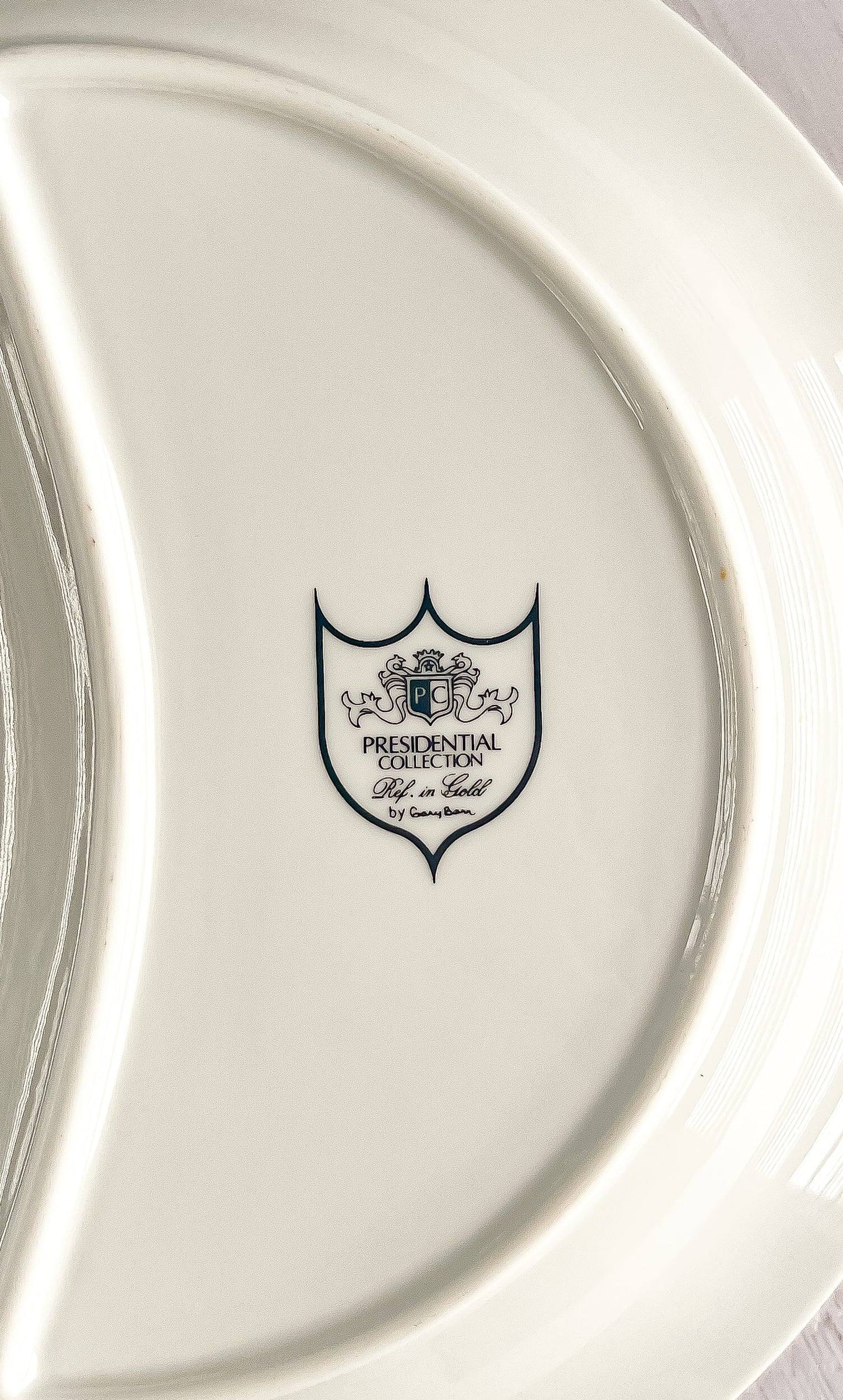 Presidential Collection Set of 6 Salad Crescent Plates - 'Reflections in Gold' Collection - SOSC Home