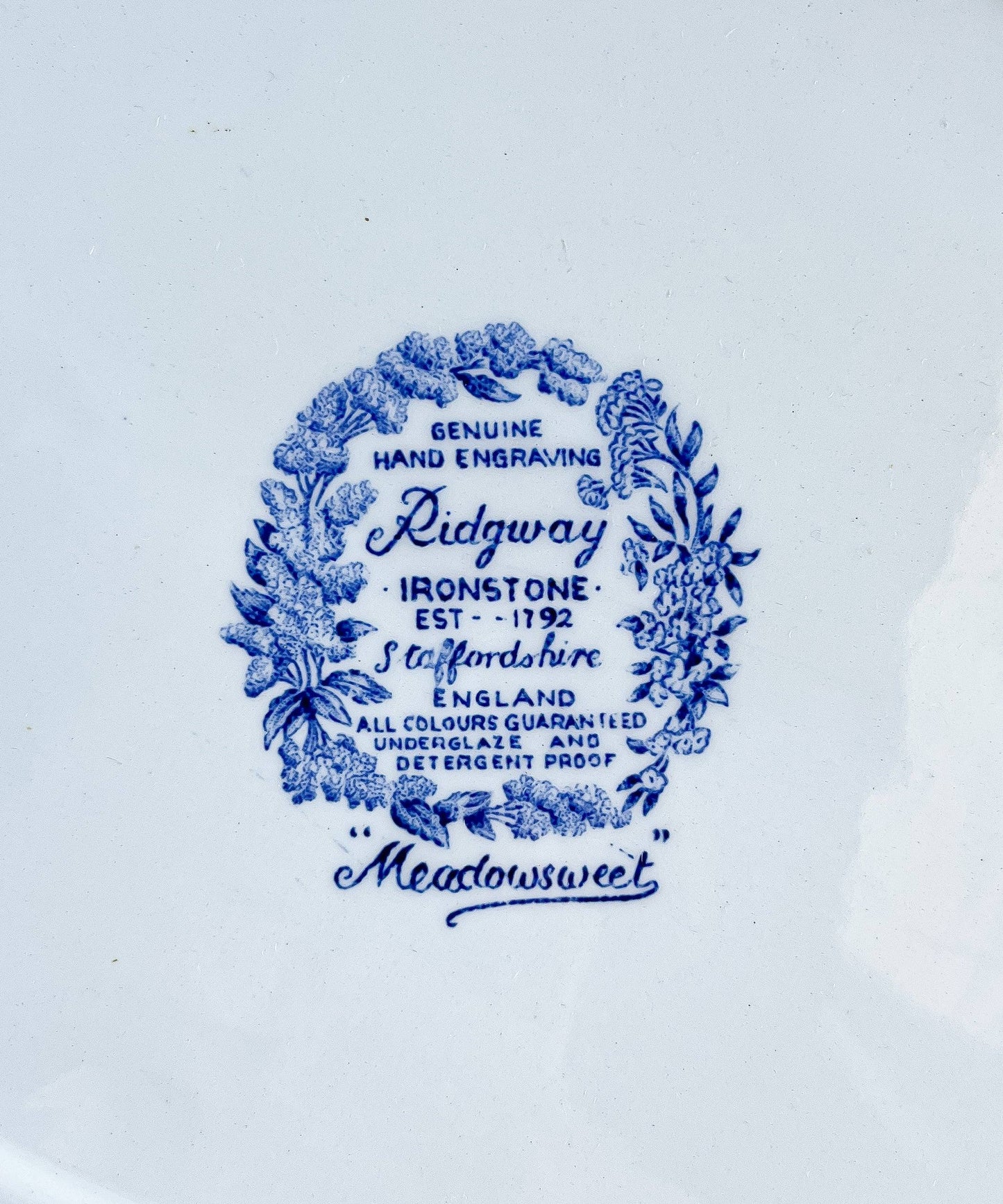 Ridgway Large Oval Serving Platter - ‘Meadowsweet’ in Blue Collection - SOSC Home