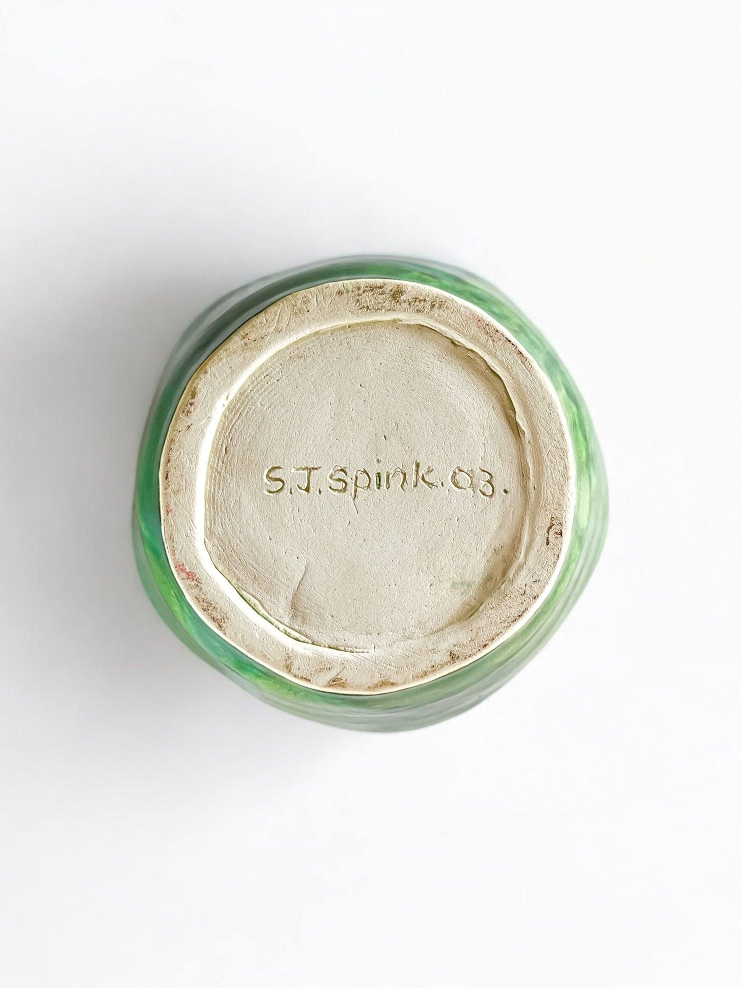 S.J. Spink Fluted Vase | Green Glaze - SOSC Home