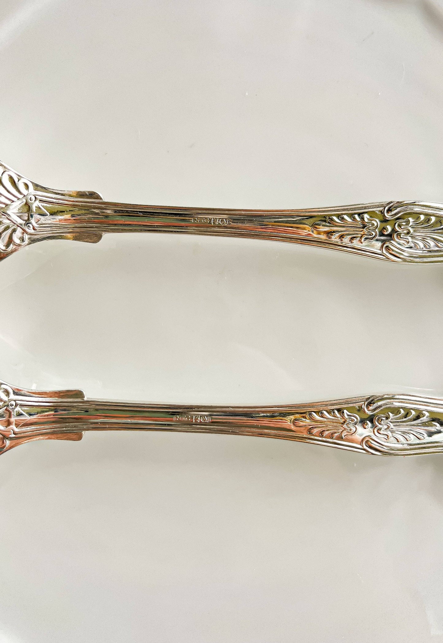 Silver-Plated Salad Serving Set - 'Kings' Pattern - SOSC Home