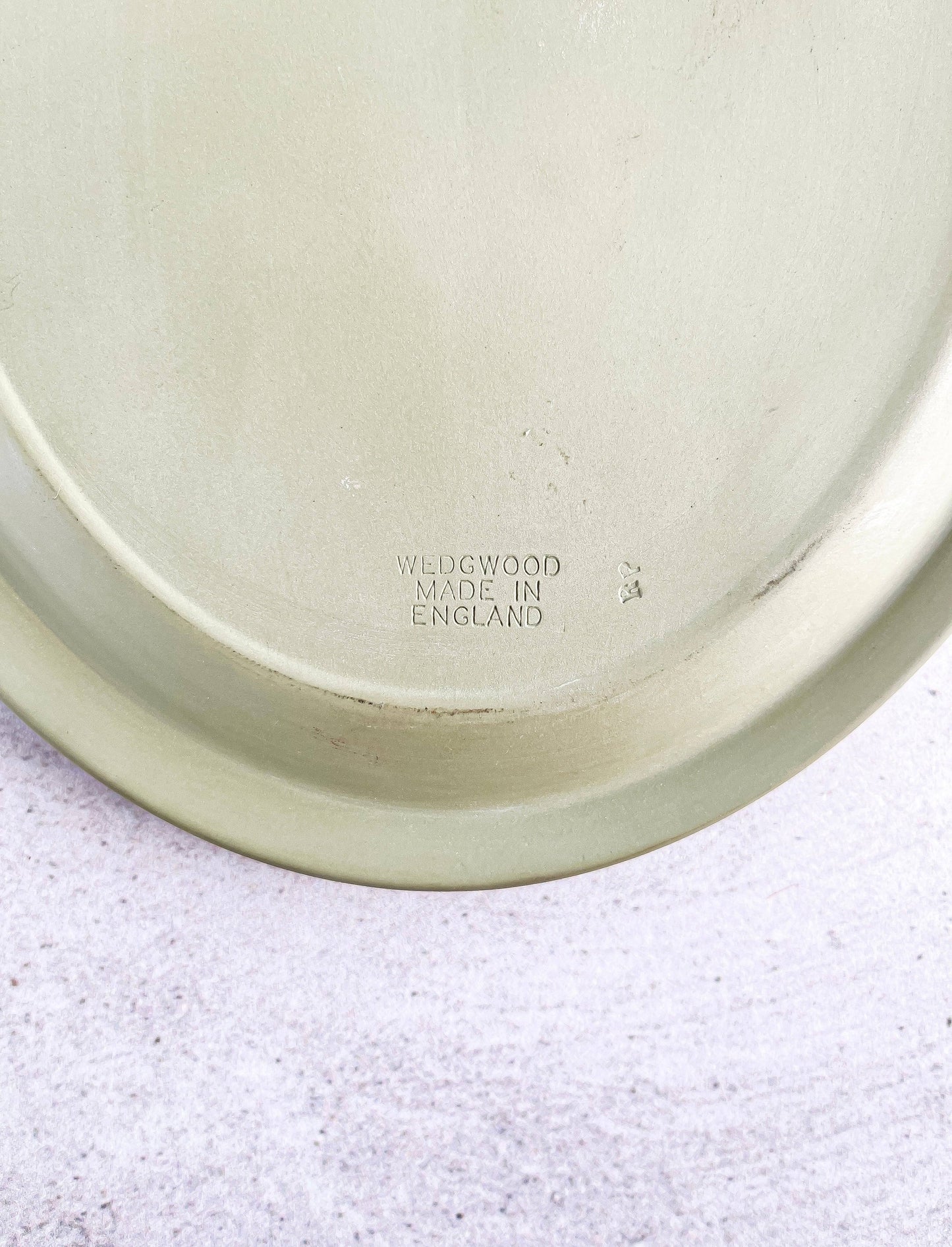 Wedgwood Jasperware Caledon Green Oval Tray - 'Cupid' Design - SOSC Home