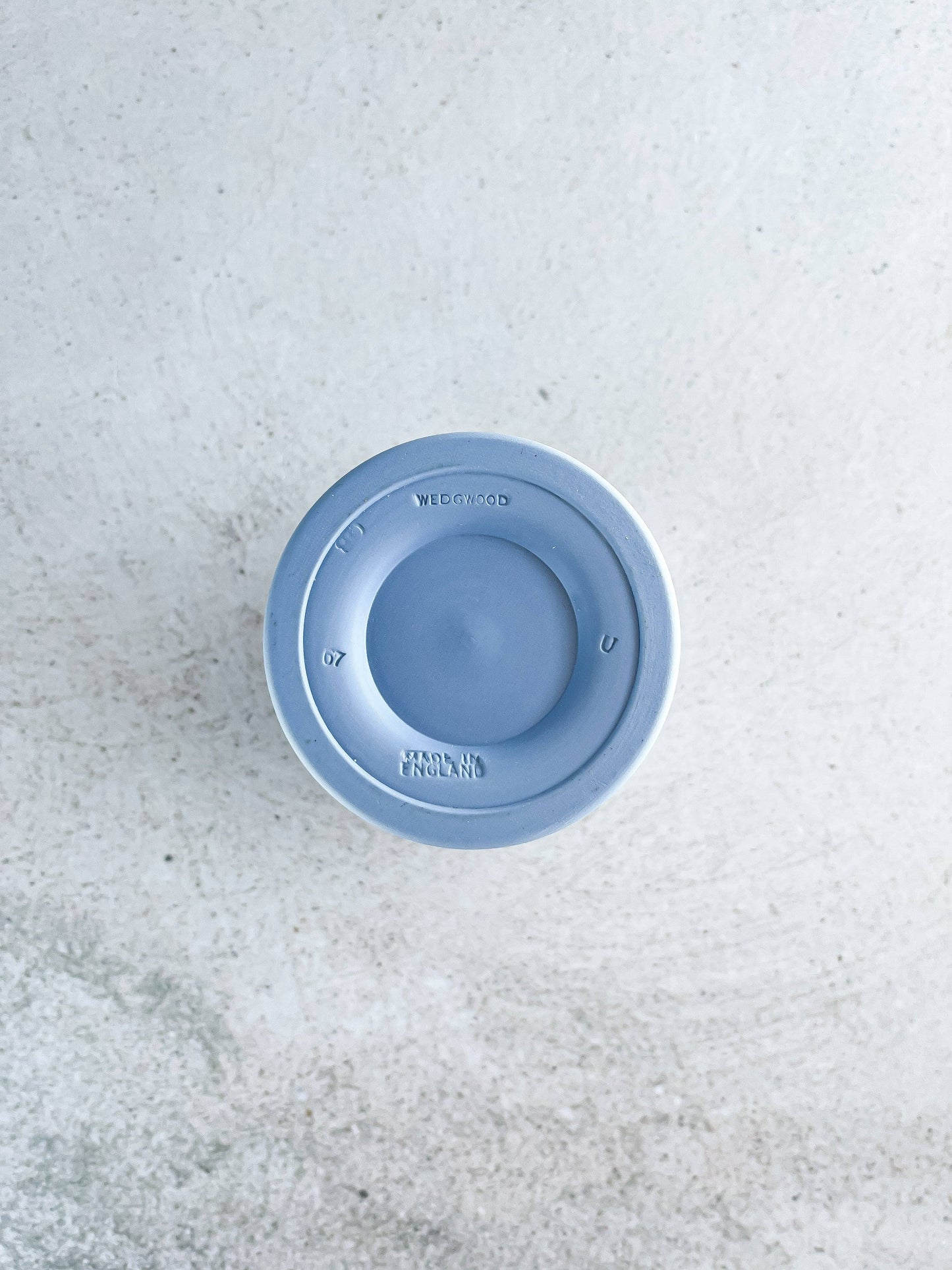 Wedgwood Jasperware Pale Blue Vase - 'Cupid' Design - SOSC Home