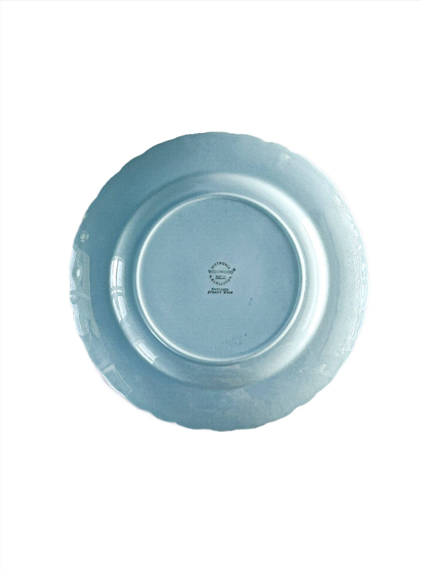 Wedgwood Queen’s Ware Embossed Salad Plate in Pastel Blue - SOSC Home