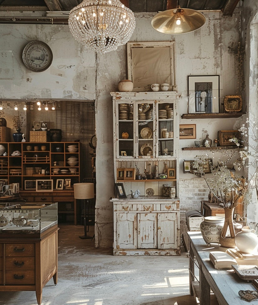 Photo of an antique shop inside