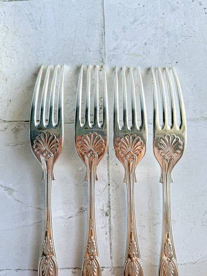 Silver-Plated Luncheon Fork - 'Kings Pattern'