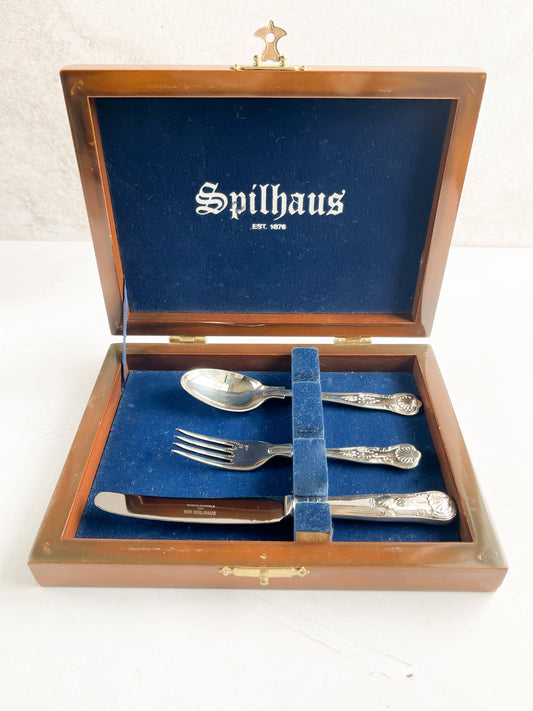 Spilhaus 3-Piece Youth Set EPNS A1 Silver-Plated Sheffield - 'Kings' Pattern - SOSC Home