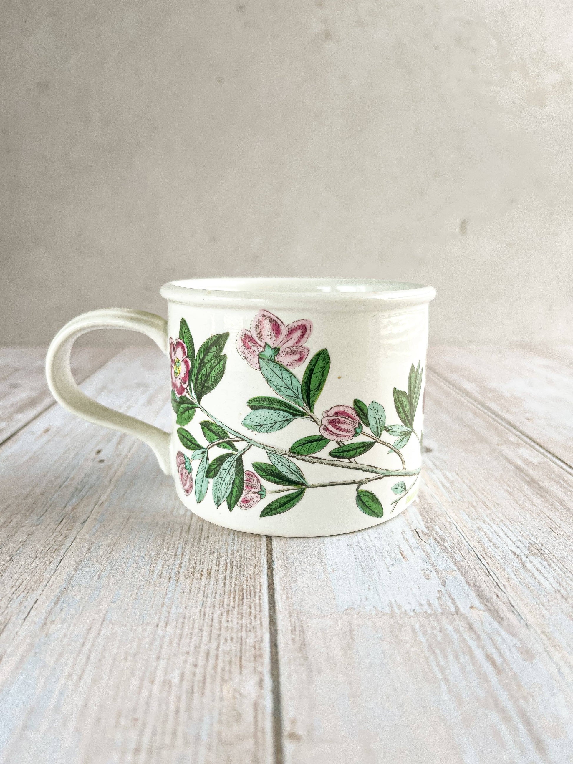 Portmeirion Botanic Garden Flat Drum Cup - 'Rhododendron Lepidote' Design - SOSC Home
