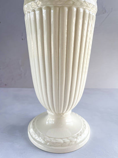 Wedgwood Embossed Queen's Ware Vase - 'All Cream' Colour - SOSC Home