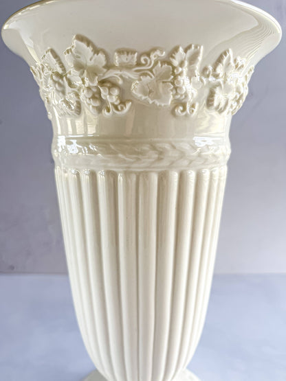 Wedgwood Embossed Queen's Ware Vase - 'All Cream' Colour - SOSC Home