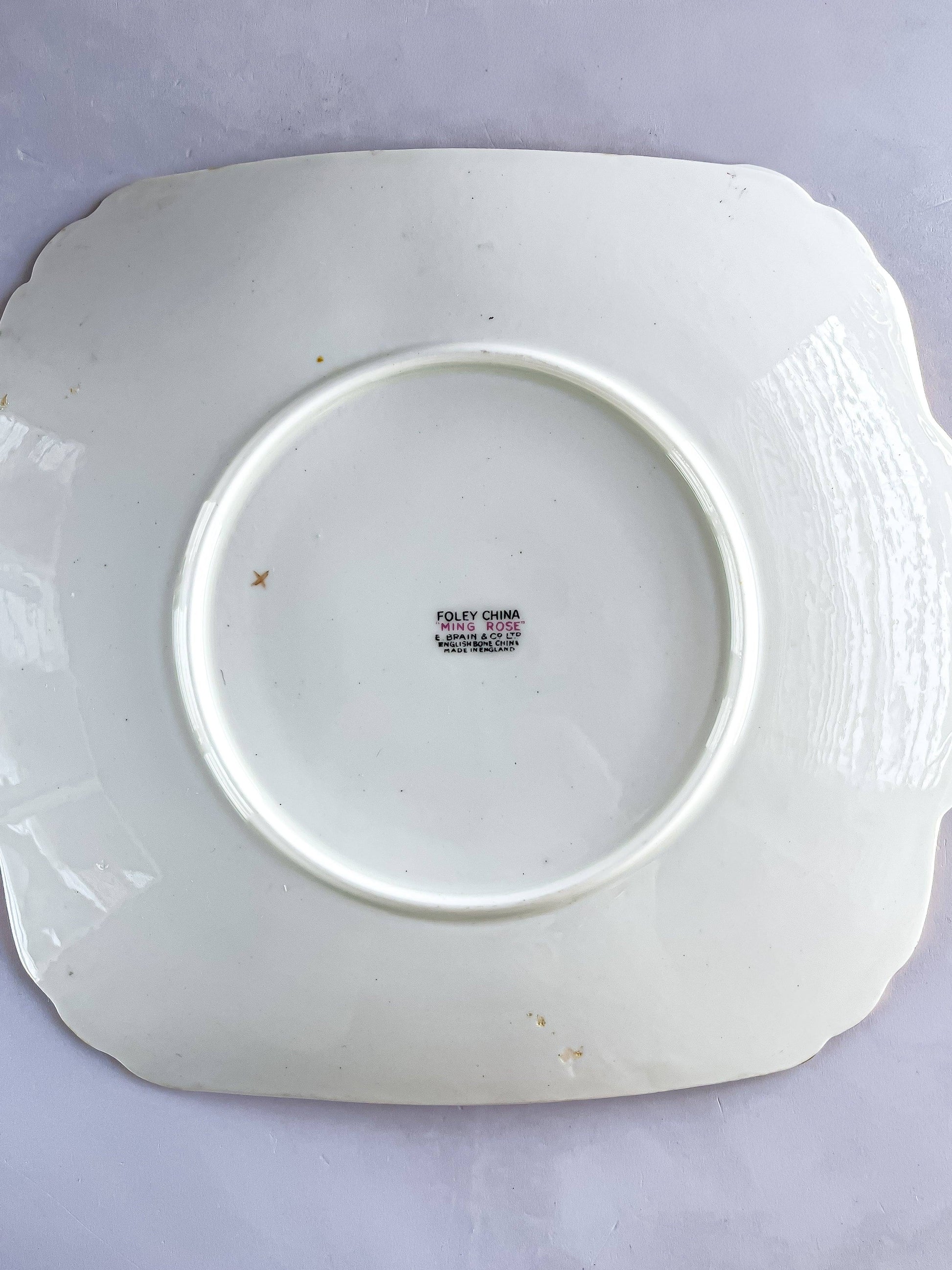 Foley Square Handled Cake Plate - ‘Ming Rose’ Collection - SOSC Home