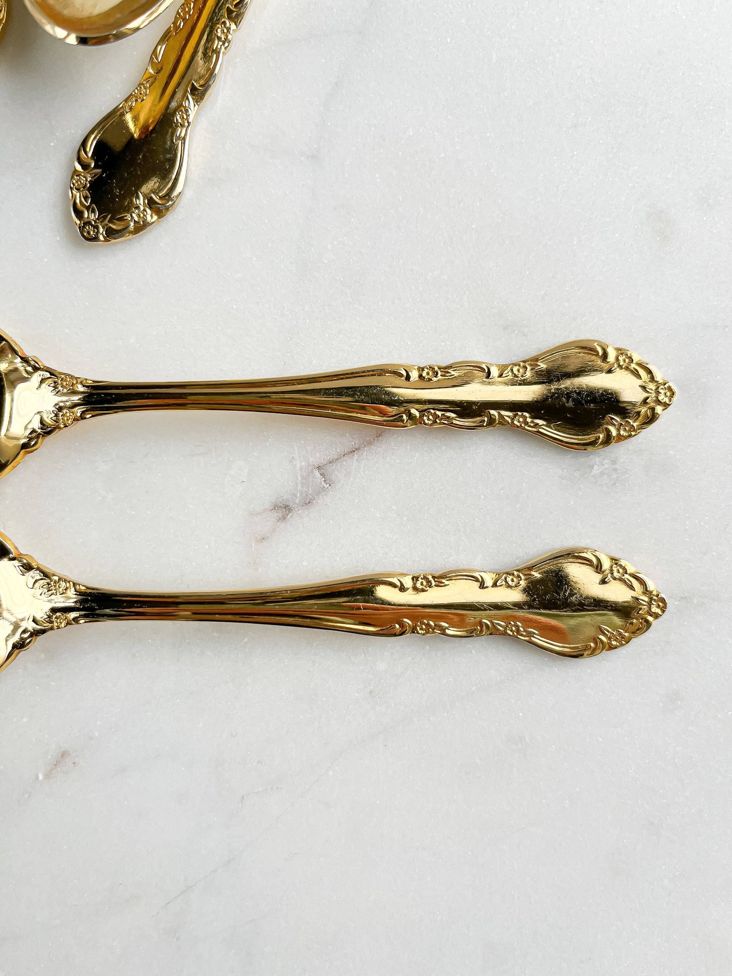 Eetrite Set of 6 Boxed 24 Carat Gold-Plated Teaspoons - ‘Baroness’ Pattern - SOSC Home