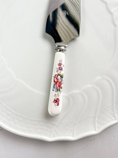 Royal Crown Derby Boxed Cake Server - ‘Ellis Spray’ Collection - SOSC Home