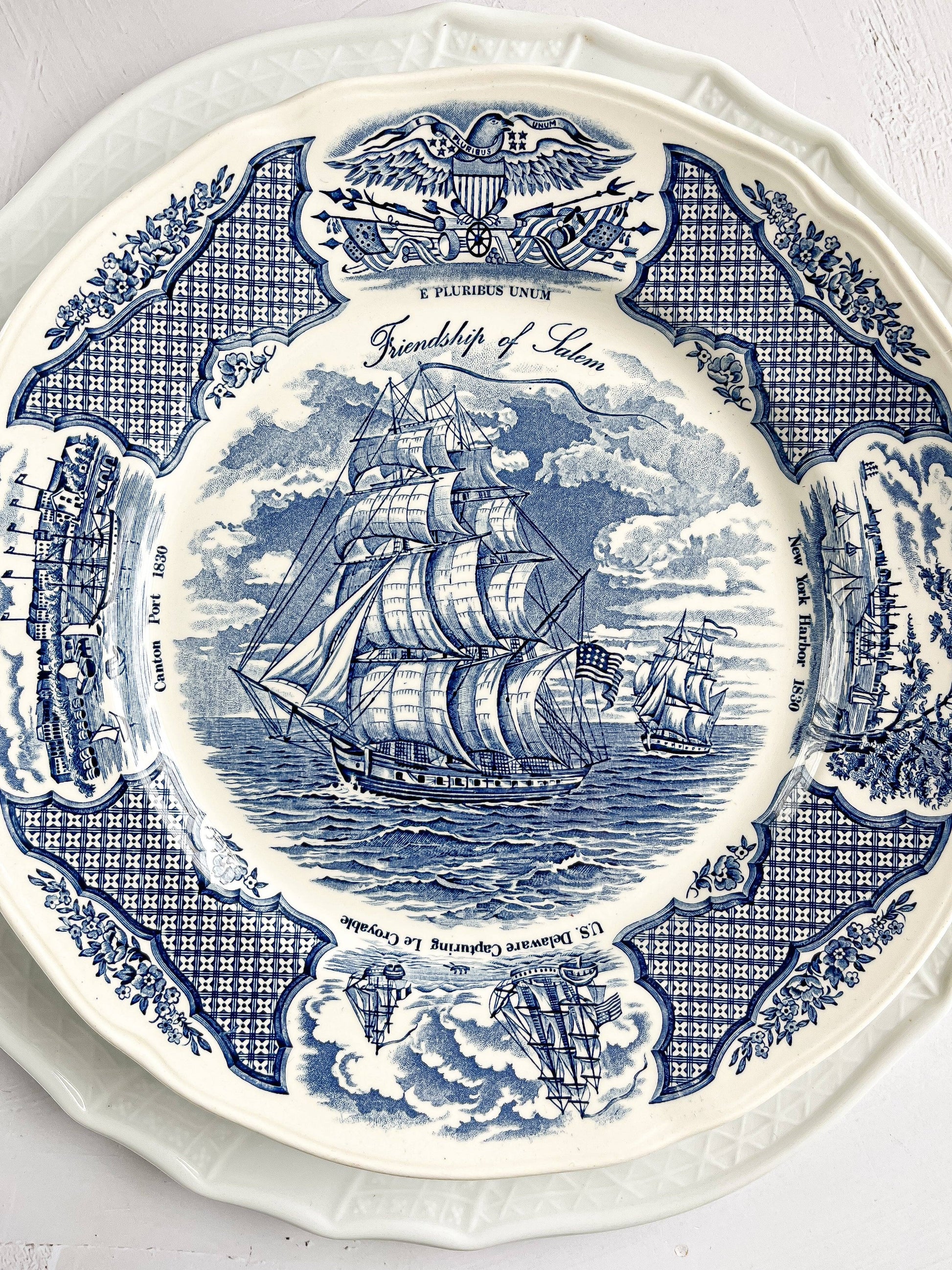 Alfred Meakin Fair Winds Dinner Plate - ‘Friendship of Salem’ Design - SOSC Home