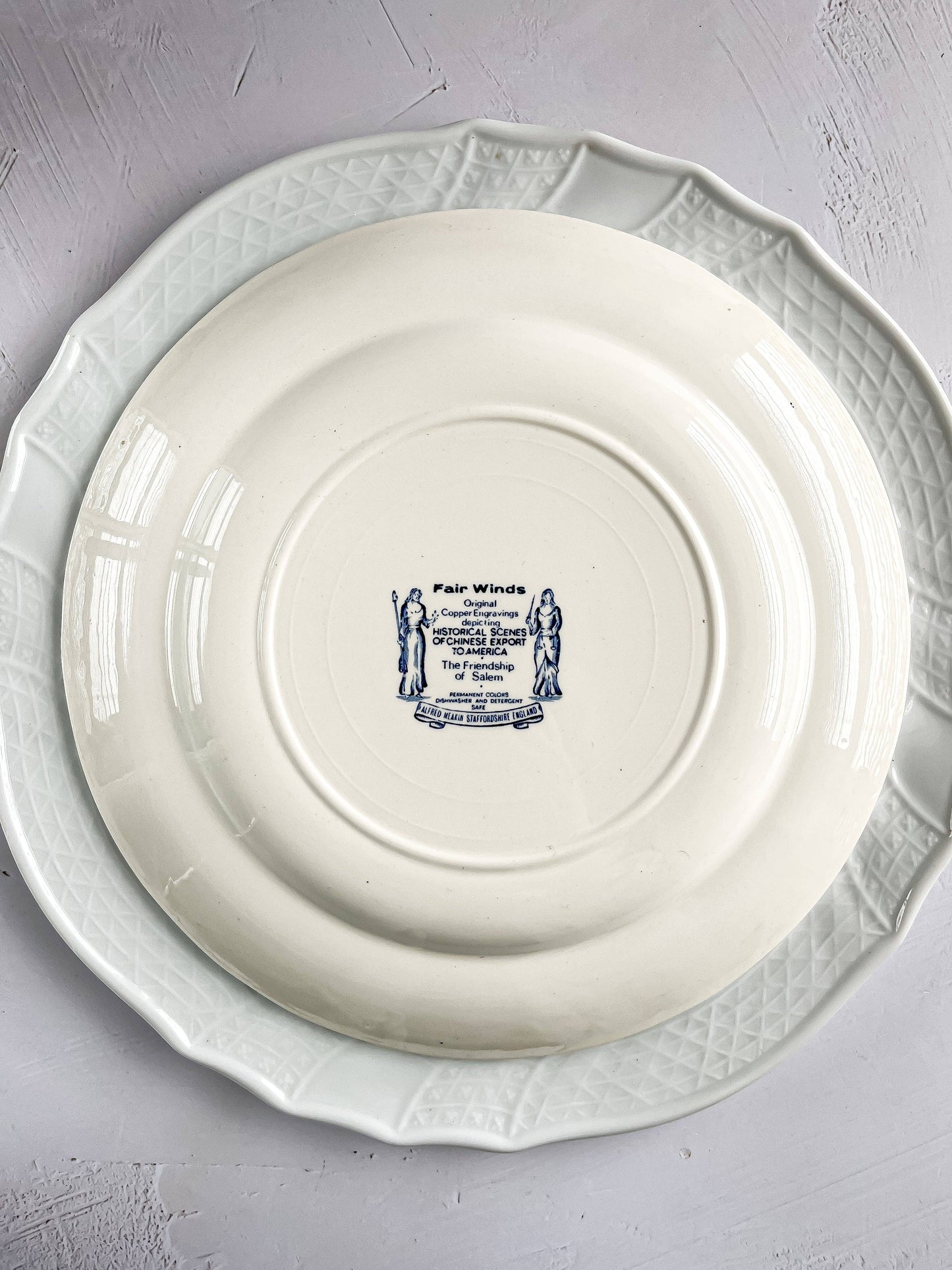 Alfred Meakin Fair Winds Dinner Plate - ‘Friendship of Salem’ Design - SOSC Home