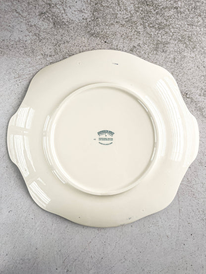 Johnson Bros Square Handled Cake Plate - Old Britain Castles ‘Ruthin Castle in 1792’ Design (Modern Version) - SOSC Home