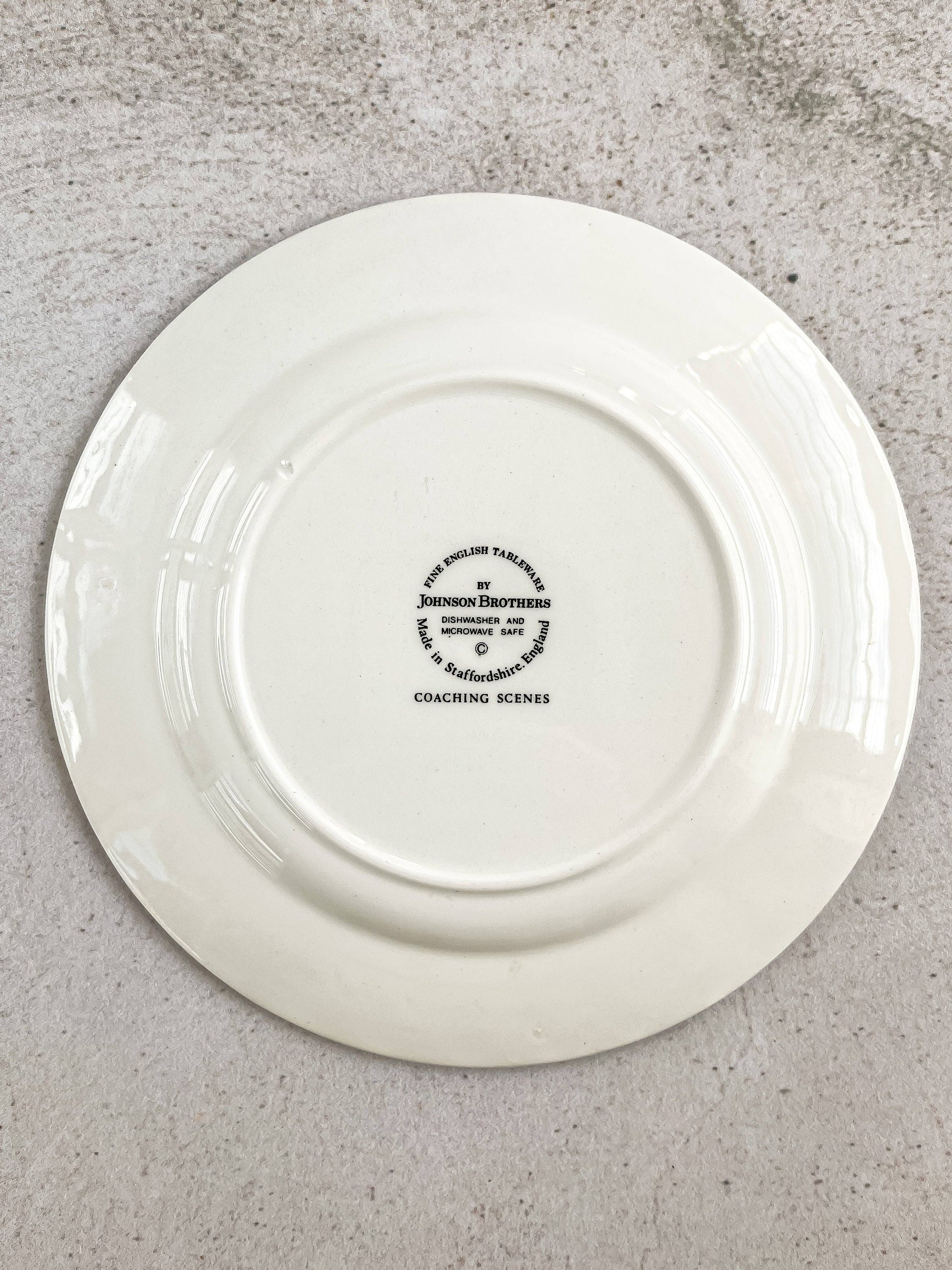 Johnson Bros Bread and Butter Plate - 'Coaching Scenes' Collection in Blue (Modern Version) - SOSC Home