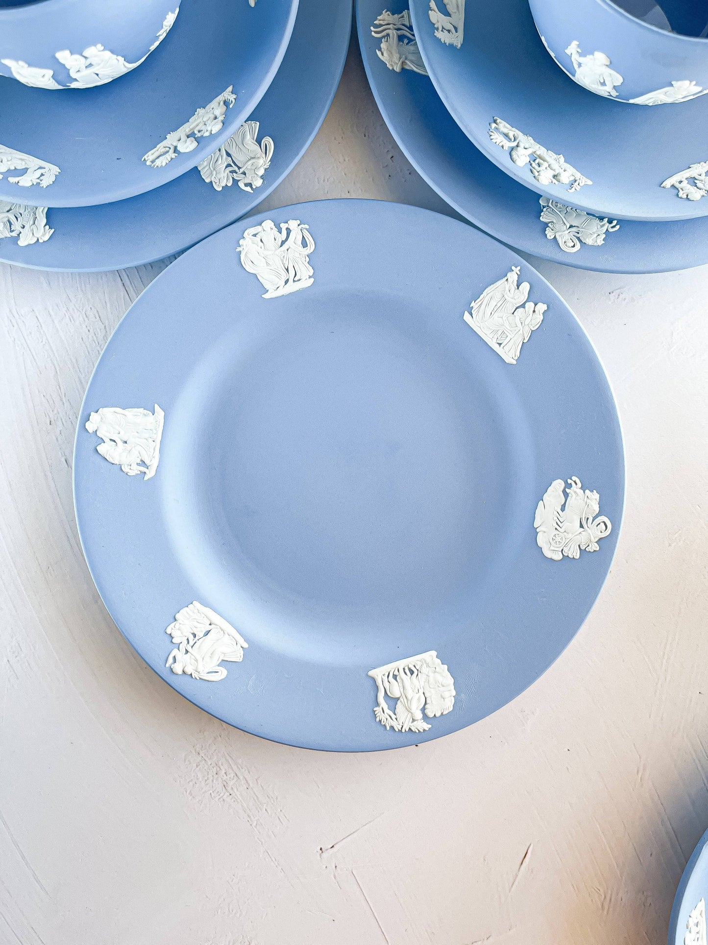 Wedgwood Jasperware Pale Blue Trio (Glazed Inside)