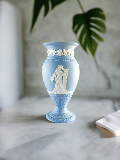 Wedgwood Jasperware Pale Blue Terpsichore Vase
