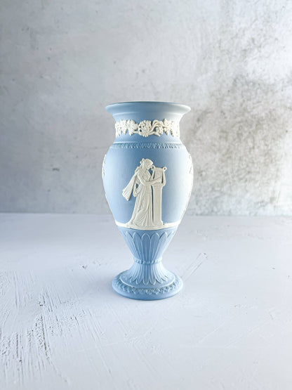 Wedgwood Jasperware Pale Blue Terpsichore Vase