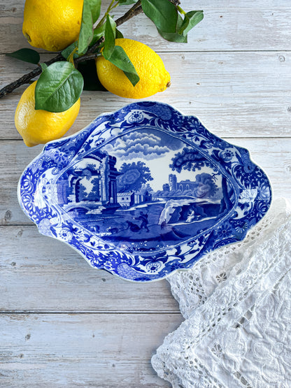 Copeland Spode Scalloped Serving Dish - 'Blue Italian' Collection