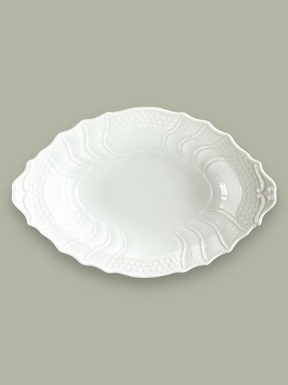 Hutschenreuther 33cm Oval Vegetable/Salad Bowl - ‘Dresden’ Collection in All White