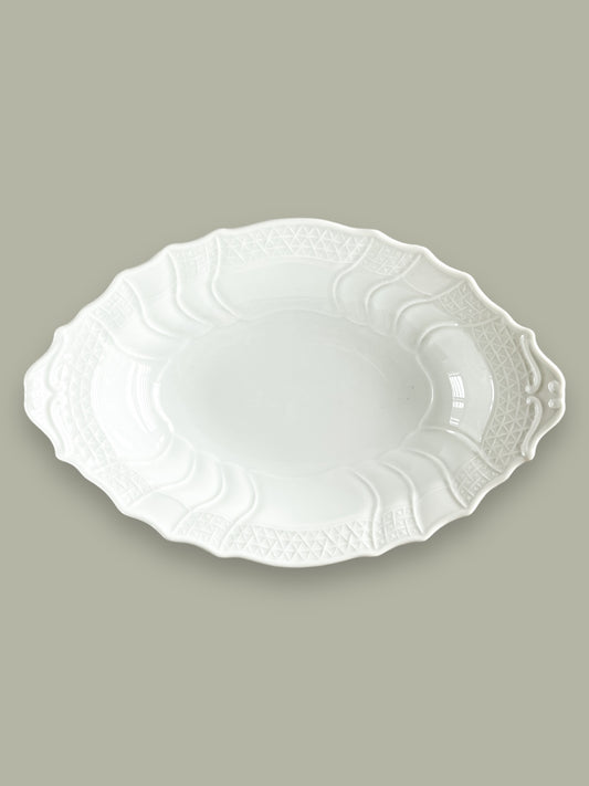 Hutschenreuther 33cm Oval Vegetable/Salad Bowl - ‘Dresden’ Collection in All White