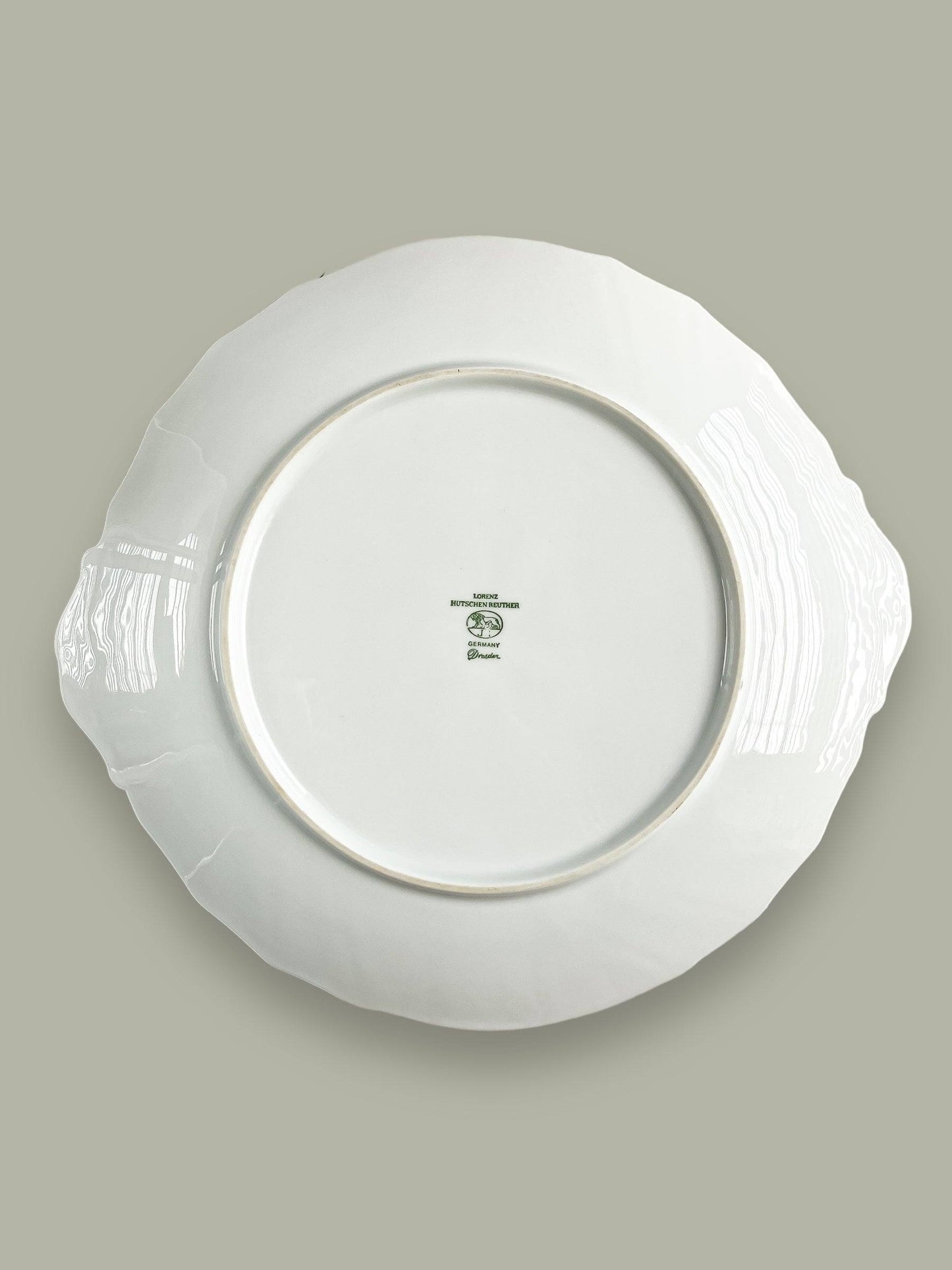 Hutschenreuther Handled Cake Plate - ‘Dresden’ Collection in All White - SOSC Home