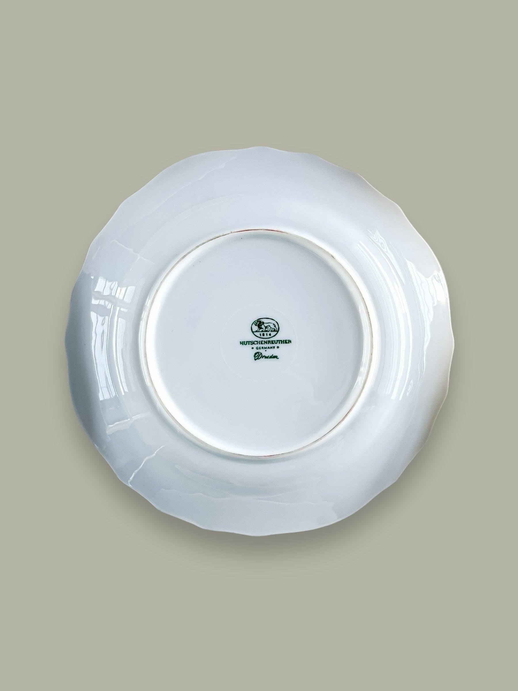 Hutschenreuther Set of 6 Dessert Plates | 'Dresden' All White