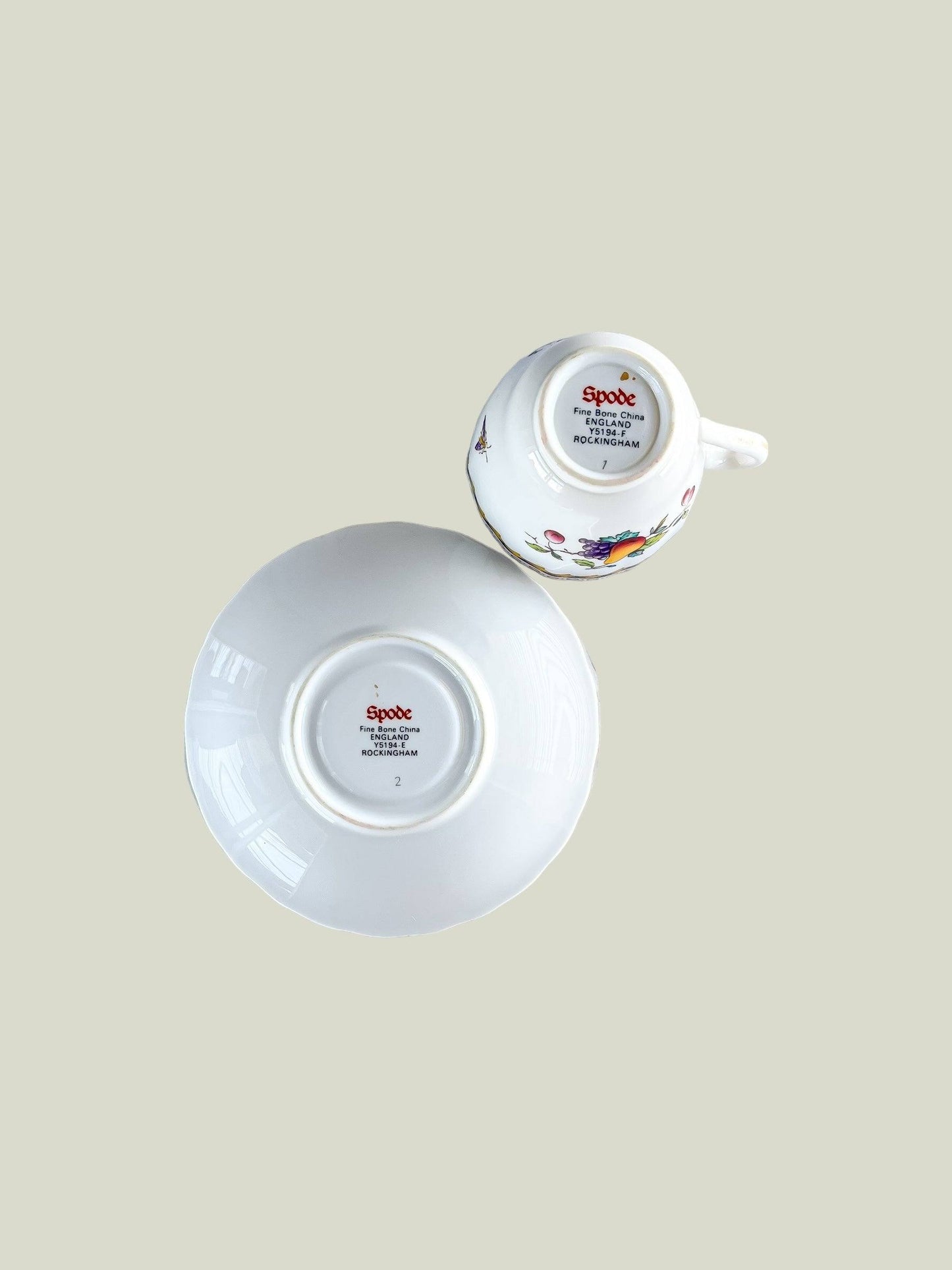 Spode Set of 6 Footed Demitasse Cup & Saucer Sets - ‘Rockingham’ Collection (Modern Version) - SOSC Home