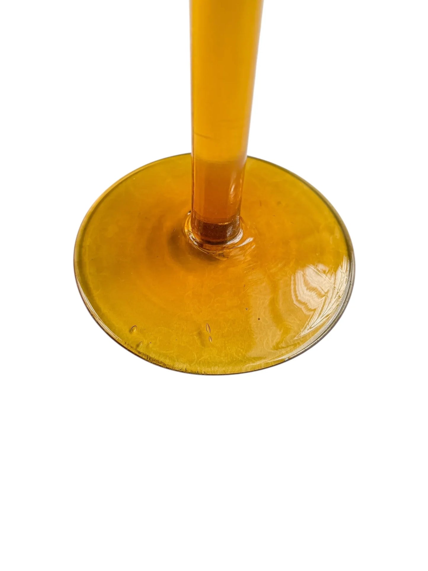 Amber Hand-Blown Glass Candlestick - SOSC Home