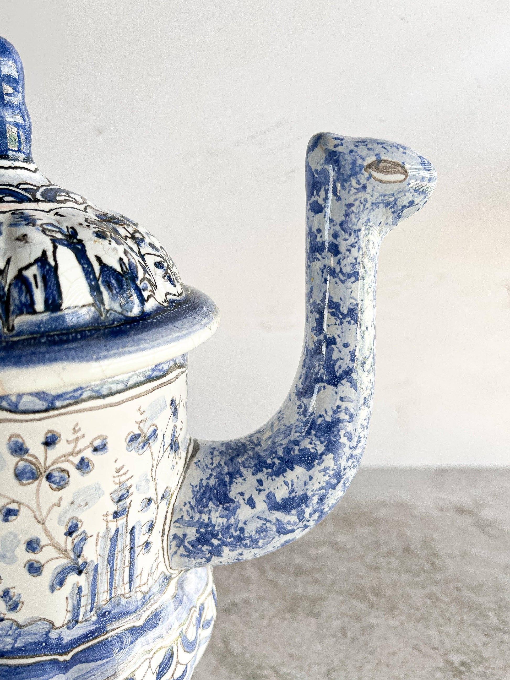 Berardos Hand-Painted Portuguese Teapot - Blue & White - SOSC Home