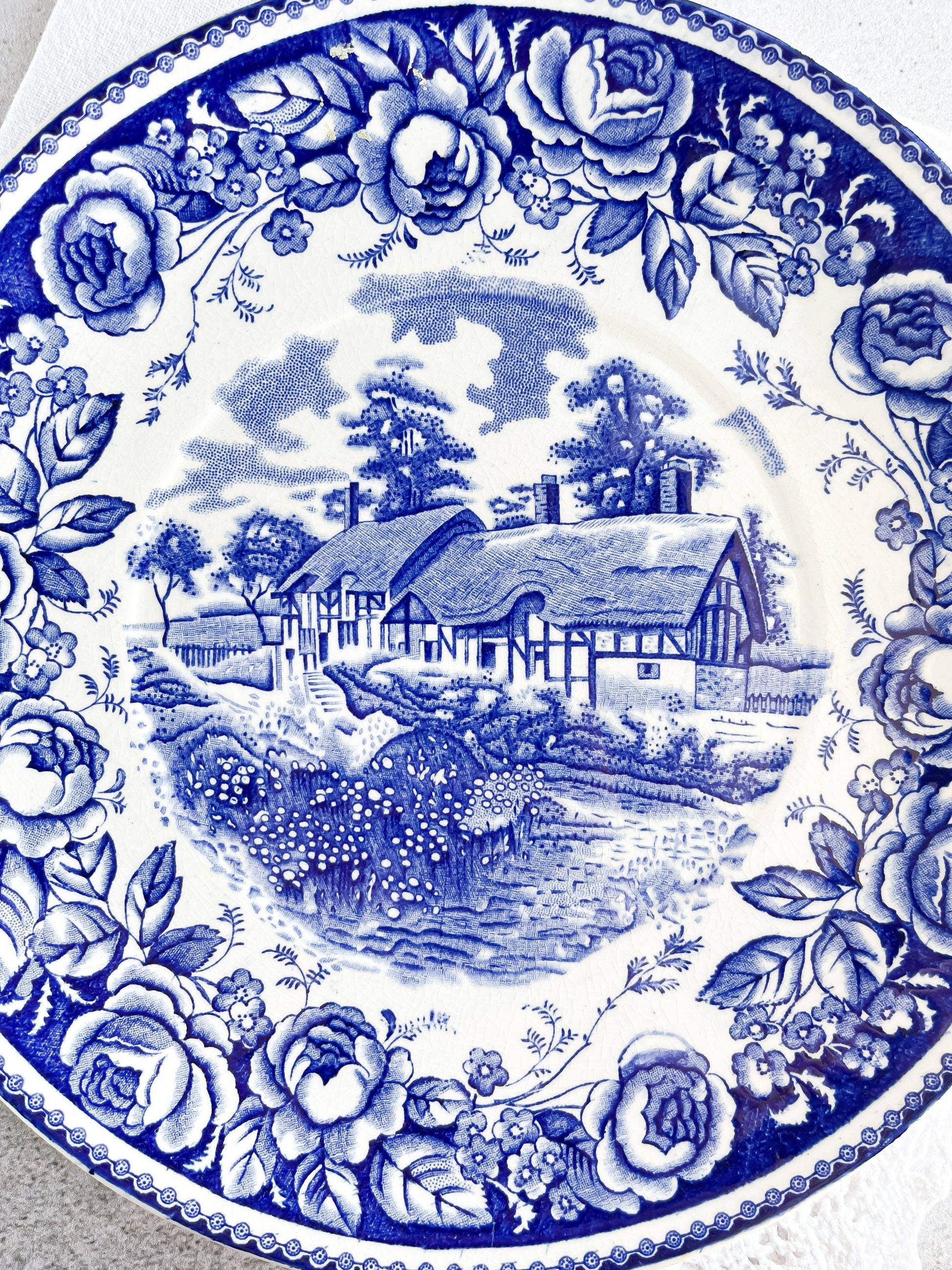 British Anchor 'Stratford Scenes' Handled Cake Plate - Shakespeare Country - SOSC Home