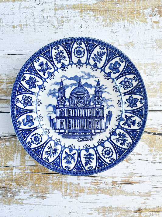Broadhurst Commemorative Dessert Plate - Charles & Diana Marriage 'St. Paul’s Cathedral' Design - SOSC Home