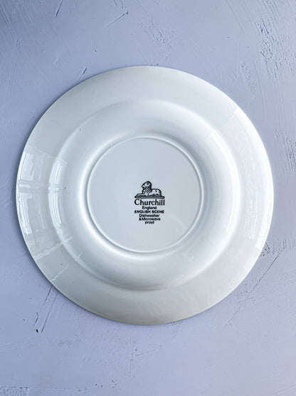 Churchill Luncheon Plate - 'English Scene' in Blue Collection - SOSC Home