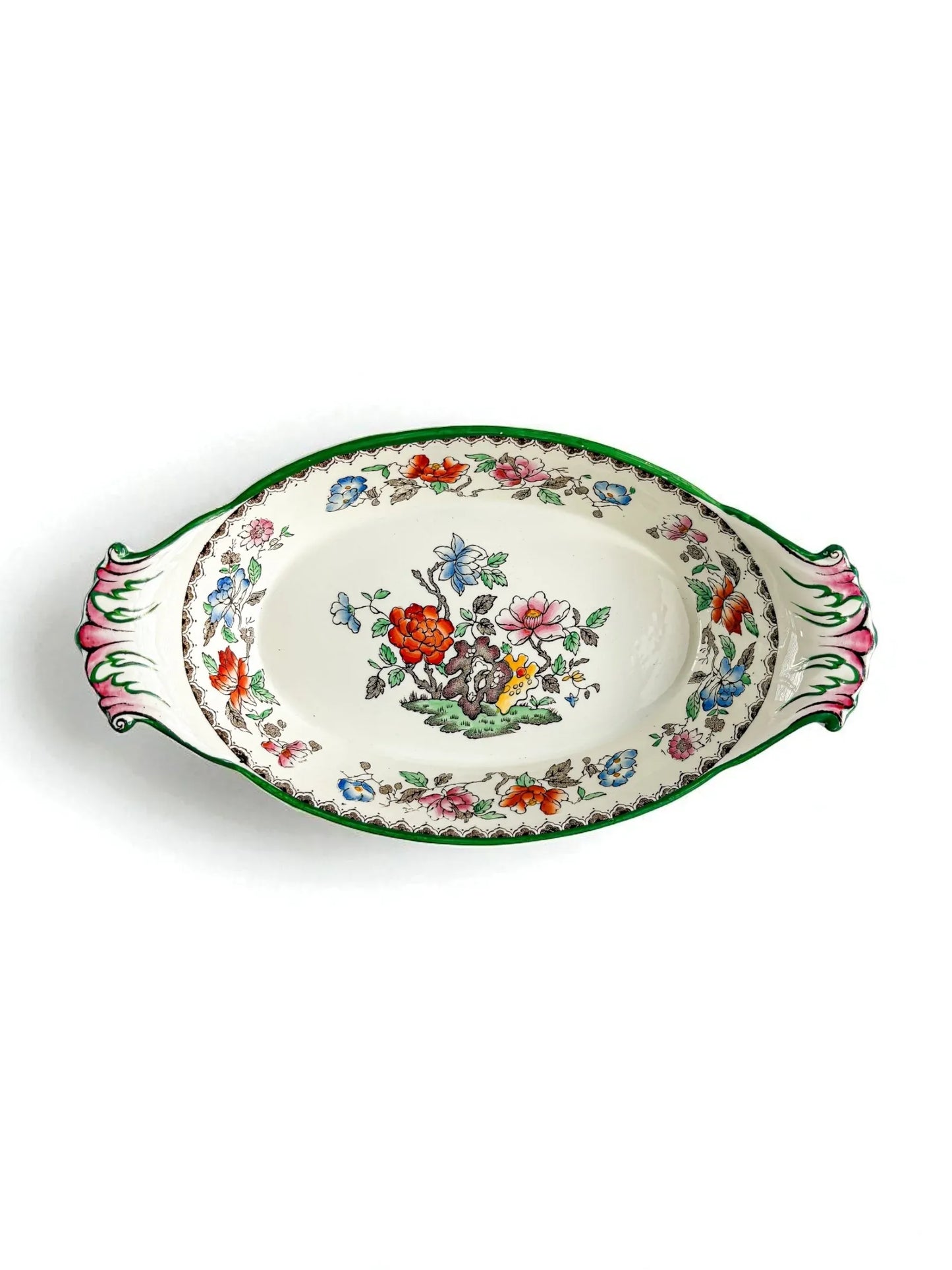 Copeland Spode Relish Dish with Handles | 'Chinese Rose' Collection - SOSC Home