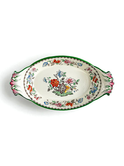 Copeland Spode Relish Dish with Handles | 'Chinese Rose' Collection - SOSC Home